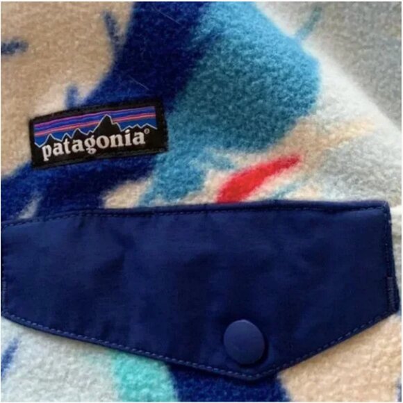 Patagonia Synchilla Snap-T Pullover RARE Feather Dance: Channel Blue Size Medium - Picture 5 of 7